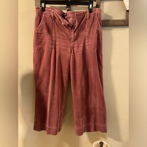 Corduroy cropped pants